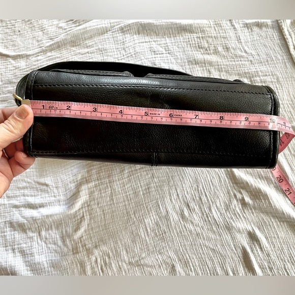 FOSSIL Vintage Black Pebbled Leather Shoulder - Picture 5 of 12